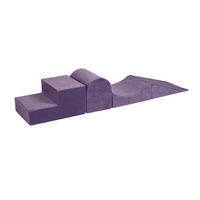 SCHAUMSTOFF-BAUSTEINE für Kinder, Samt, Graublau - Blaugrau, Textil (195/30/195cm) - MeowBaby