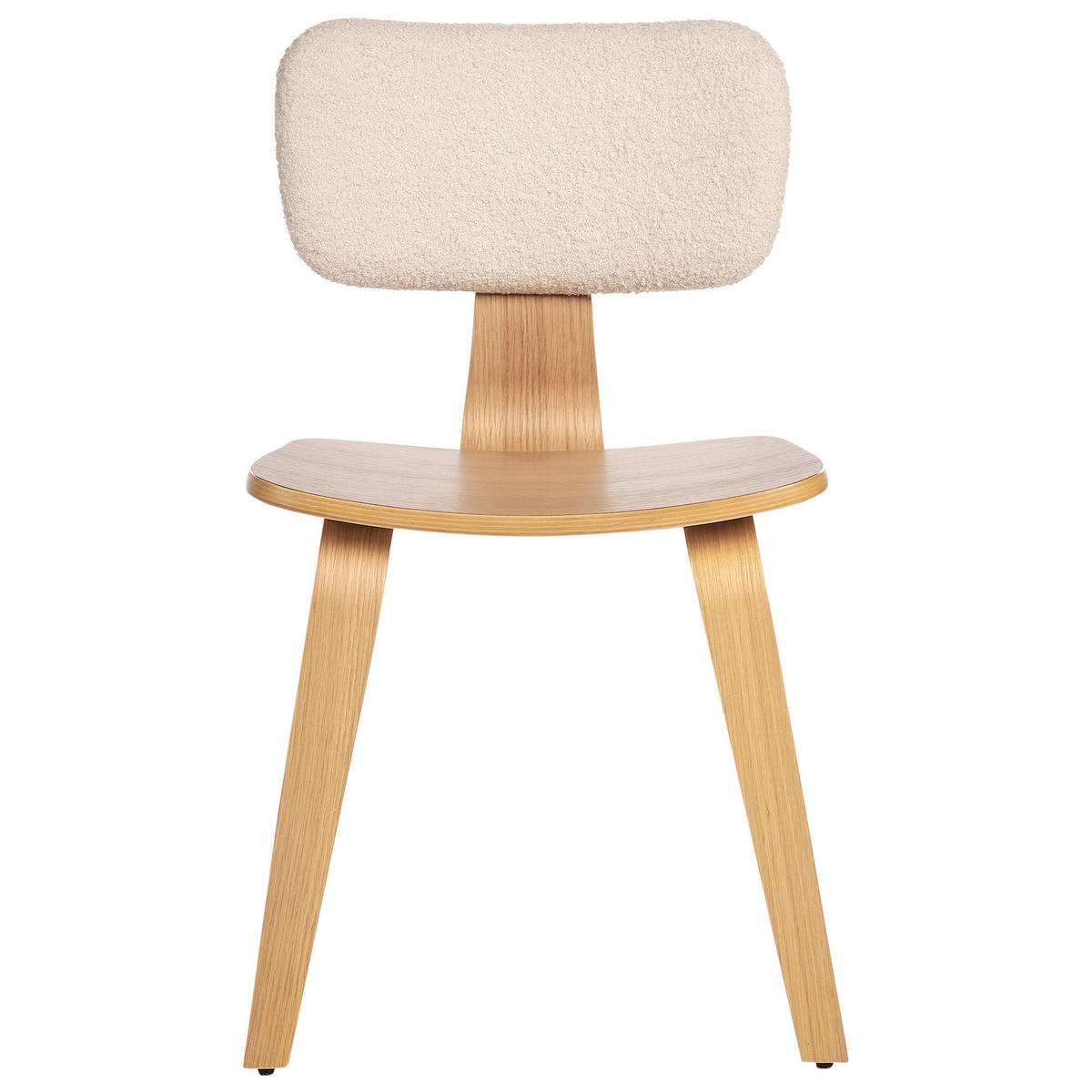 ESSZIMMERSTUHL 2er-Set Hellbeige/Hellbraun Lucinda - Hellbraun/Beige, Textil (49/79/55cm) - Beliani