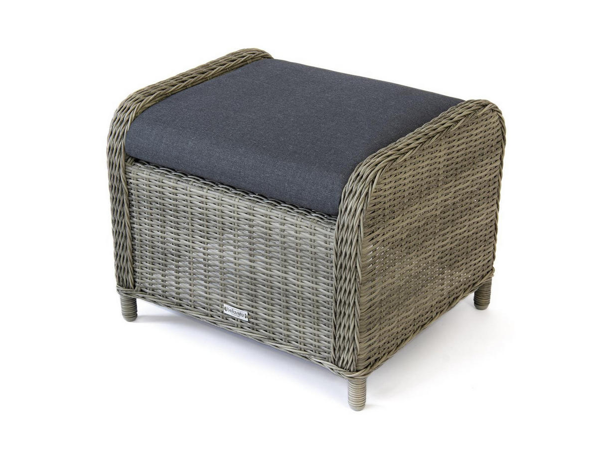 GARTEN-SITZGRUPPE Bilbao Braun Polyrattan für 7 Personen - Braun, Naturmaterialien - Green Spirit