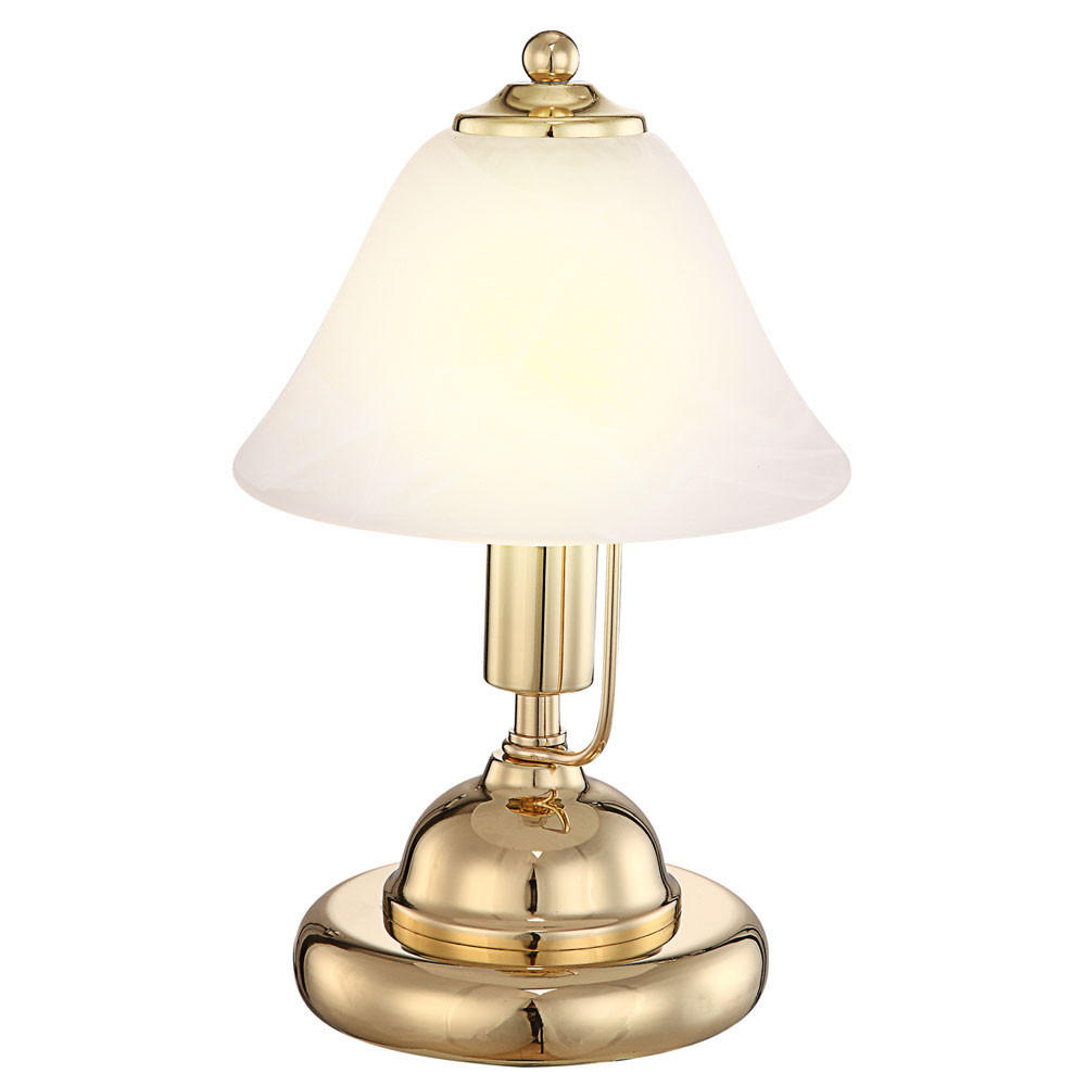 LED TISCHLEUCHTE Antique Messing - Messingfarben, Glas (17/17/27cm) - Globo Lighting