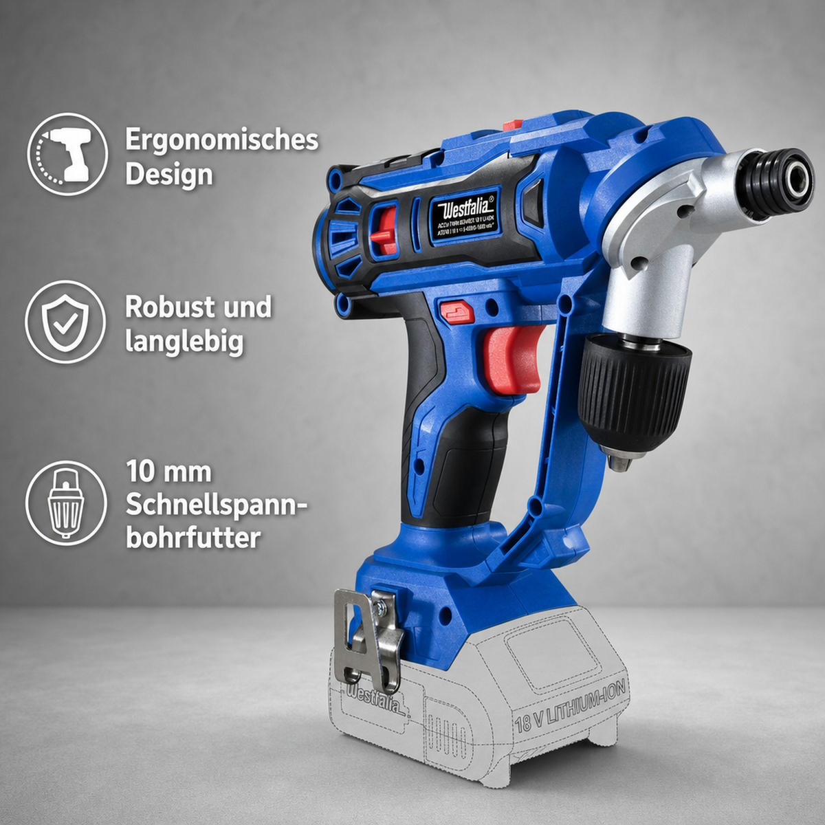 BOHRER Accu-Twin 18 V Li-Ion ATD18 (Ohne Akku und Ladegerät) - Blau, Kunststoff (2.4/2.1/1cm) - Westfalia