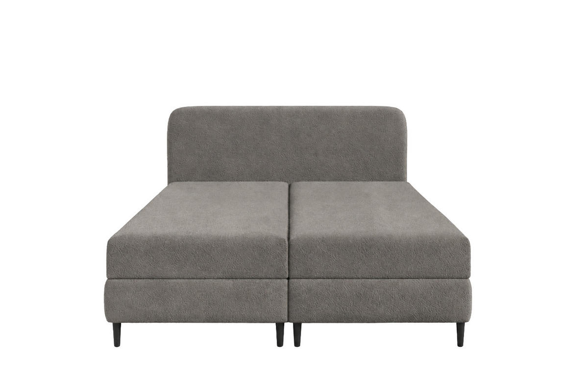 KONTINENTÁLNÍ POSTEL se dvěma úložnými prostory, buklé tkanina Lambi, Tmavě šedá, 120x200 cm, FUBU - tmavě šedá, dřevo (120/200cm) - Kaiser Möbel