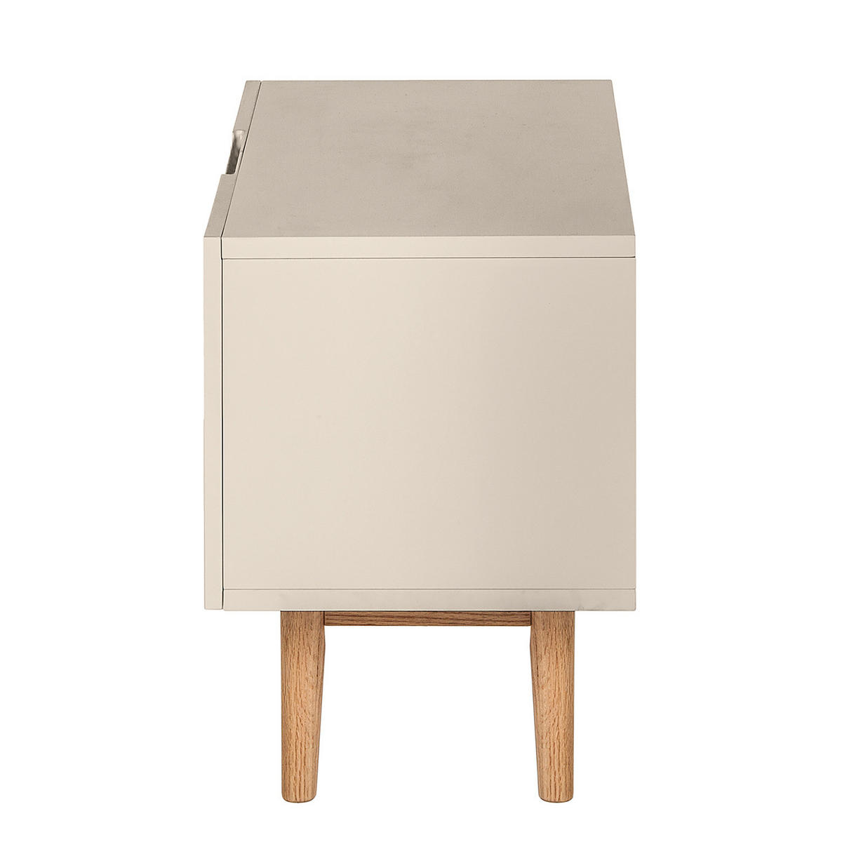 SCHUHKOMMODE - Taupe, Eichenholz/Holz (76/52/37cm) - home24