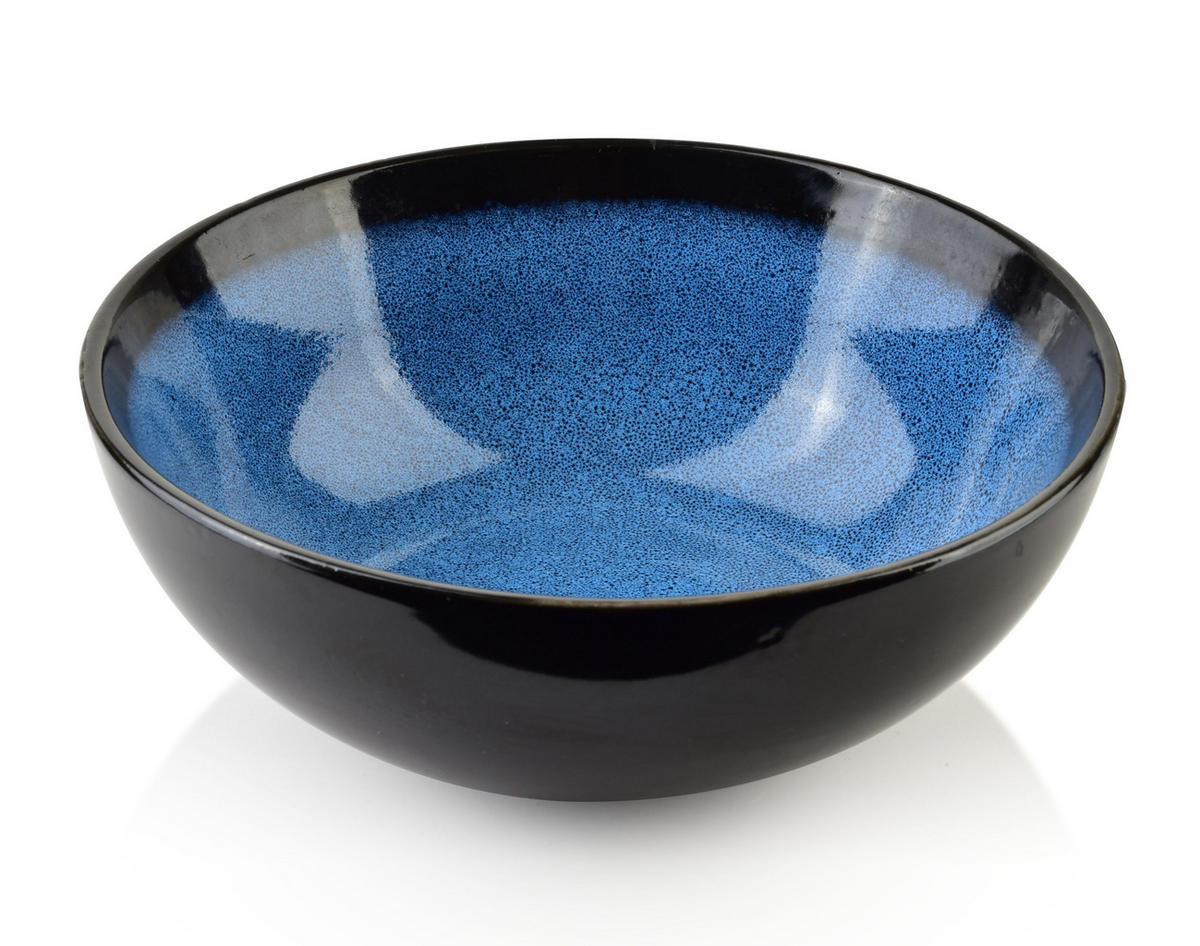 SCHALE Basic Nature Blau 16.5/16.5/6.5 cm Keramik - Dunkelblau, Keramik (16.5cm) - Mondex
