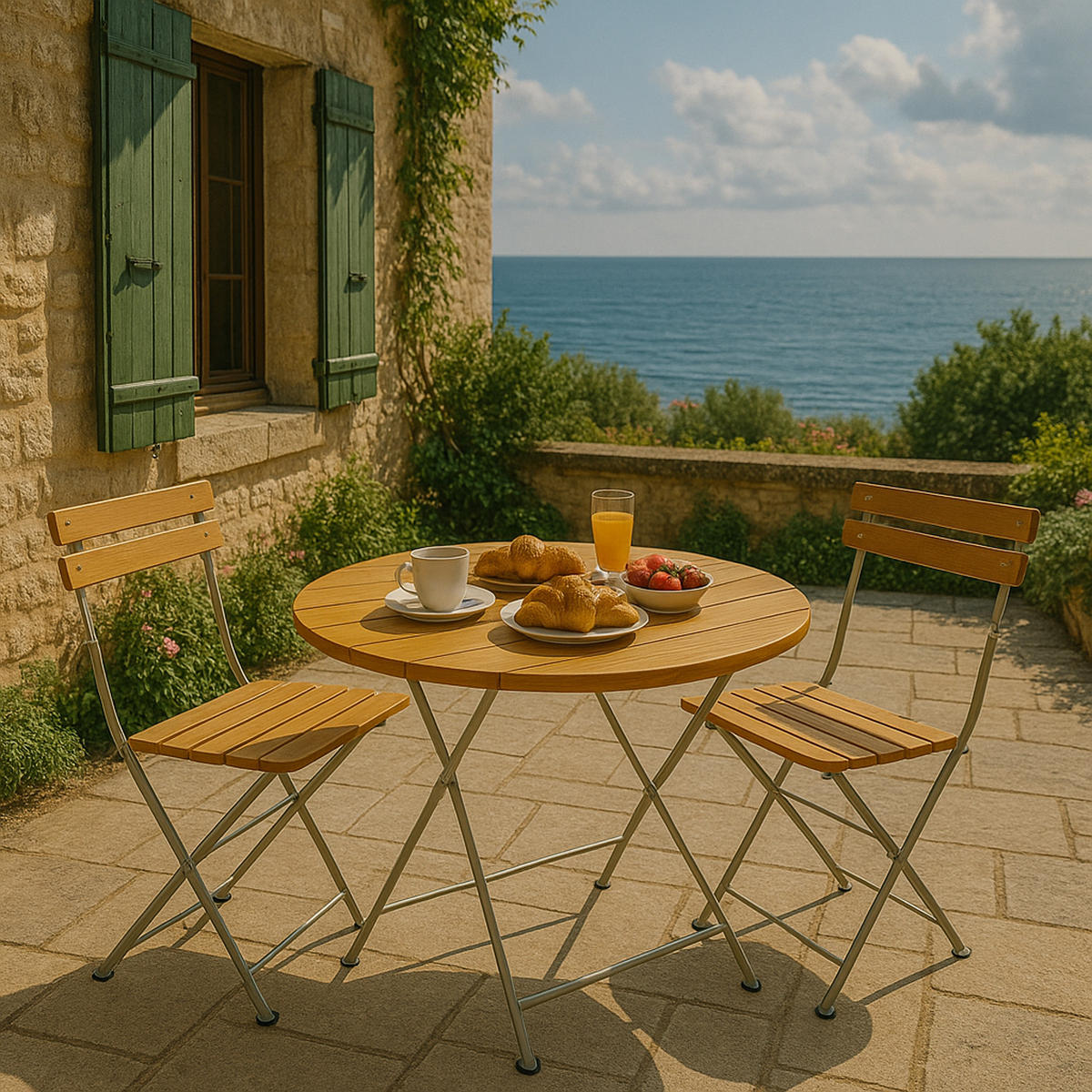 KLAPPTISCH Bad Belzig aus Robinienholz 100 cm rund, Stahlgestell Verzinkt - Braun, Holz (100/100/72cm) - TPFGarden