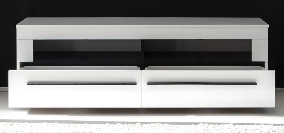 TV-LOWBOARD weiß Hochglanz, TV-Unterteil 140 x 47 cm - Weiß Hochglanz, Holzwerkstoff (140/47/42cm) - Furn.Design
