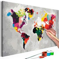 MALEN NACH ZAHLEN 50/40 cm - Grau, Textil (1.4/40cm) - KUNSTLOFT
