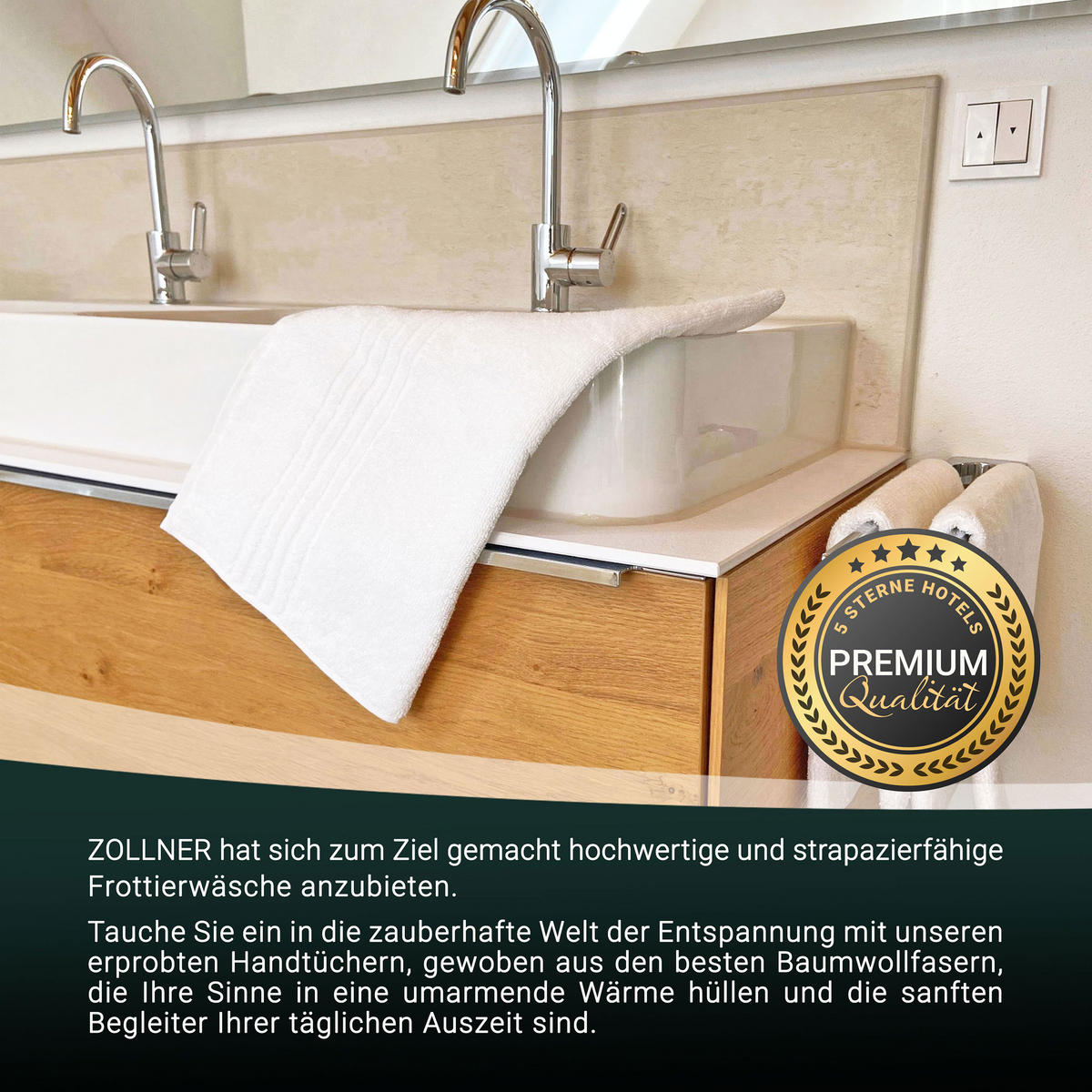 HANDTÜCHER, 4er-Set, 50x100 cm, 100% Baumwolle, Weiß - Weiß, Textil (50/100cm) - Zollner