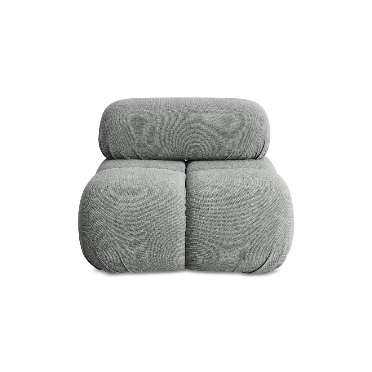 SESSEL Chenille Stoff Grau - Blau/Schwarz, Kunststoff/Textil (96/70/95cm) - LaMiaSofa