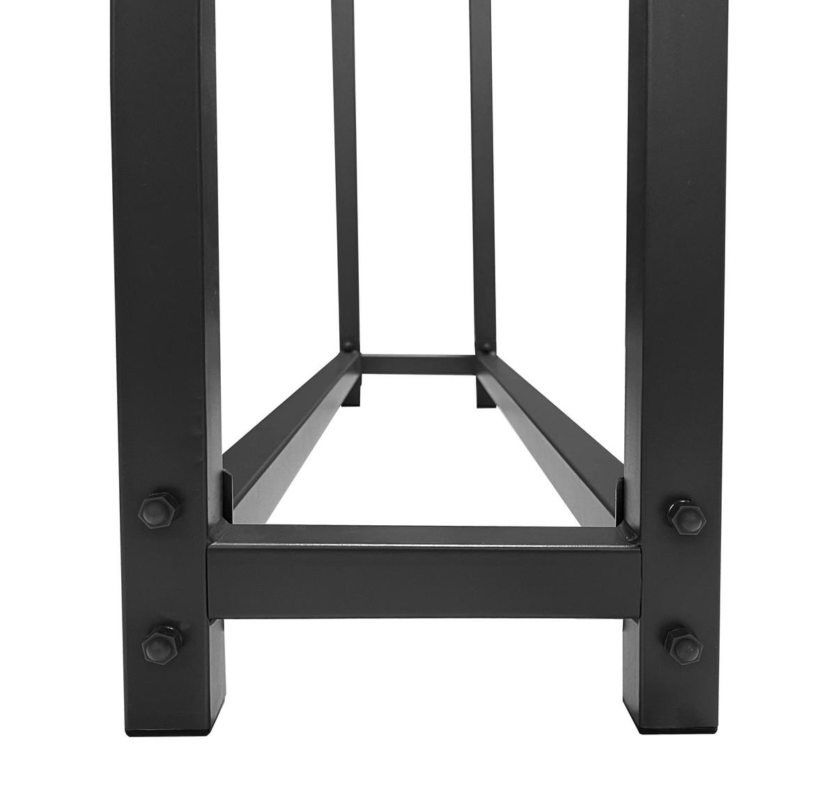 KAMINHOLZREGAL Außen 113x115x25 cm Metall Anthrazit mit Schutzhülle Grau 0,5 m³ / 0,6 SRM - Anthrazit, Metall (113/115/25cm) - QUICK STAR