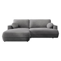 ECKSOFA Fuego L, Seite: Links - Schwarz/Grau, Holz/Kunststoff (260/168cm) - MIRJAN24