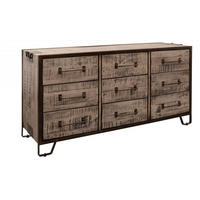 SIDEBOARD Mango 150x45x80 braun lackiert HEAVY INDUSTRY #218 - Braun, Holz (150/80/45cm) - Massivmoebel24