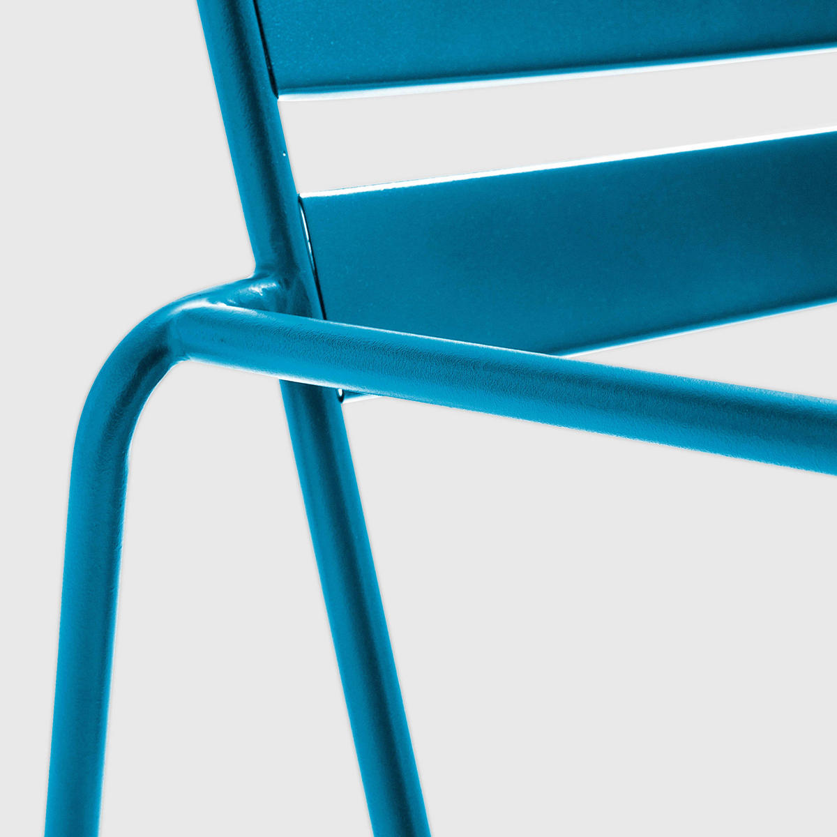 GARTENSTUHL, Pazifikblau - Blau, Metall (52/83/60cm) - Oviala