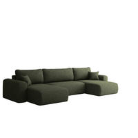 WOHNLANDSCHAFT Flora In Verita - Grün, Holzwerkstoff/Textil (362/83/145cm) - Fun Möbel