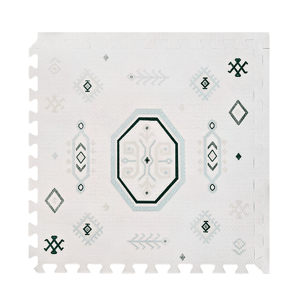 SPIELMATTE Amira Seegrass blau 120x180 - Sandfarben/Blau, Kunststoff (120/180cm)