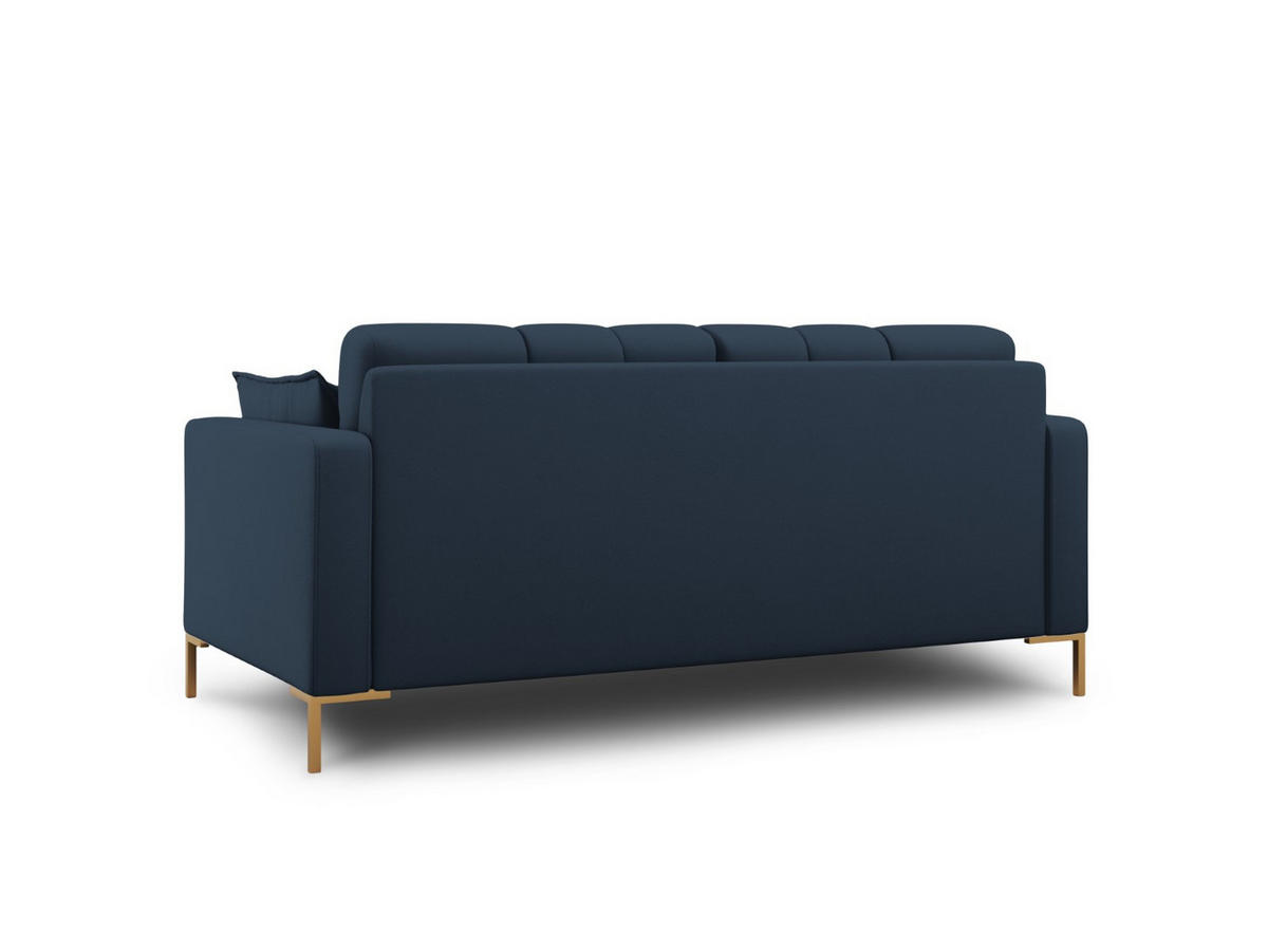 SOFA Mamaia aus strukturiertem Stoff blau 2 Sitzplätze - Blau, Textil (92/75/152cm) - Micadoni