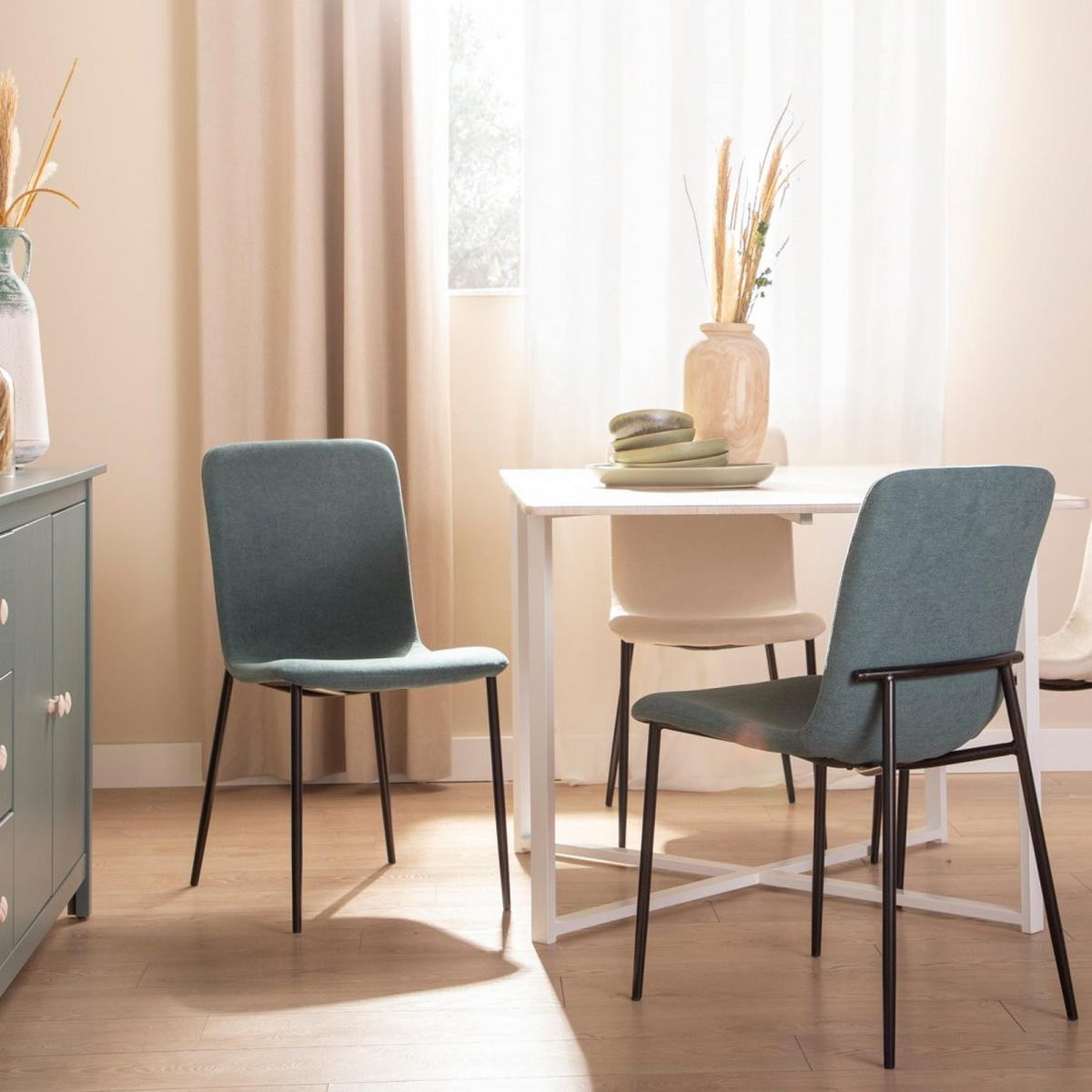 ESSZIMMERSTUHL Eryn Grün 45 cm x 83 cm - Grün, Textil (45/83/55cm)