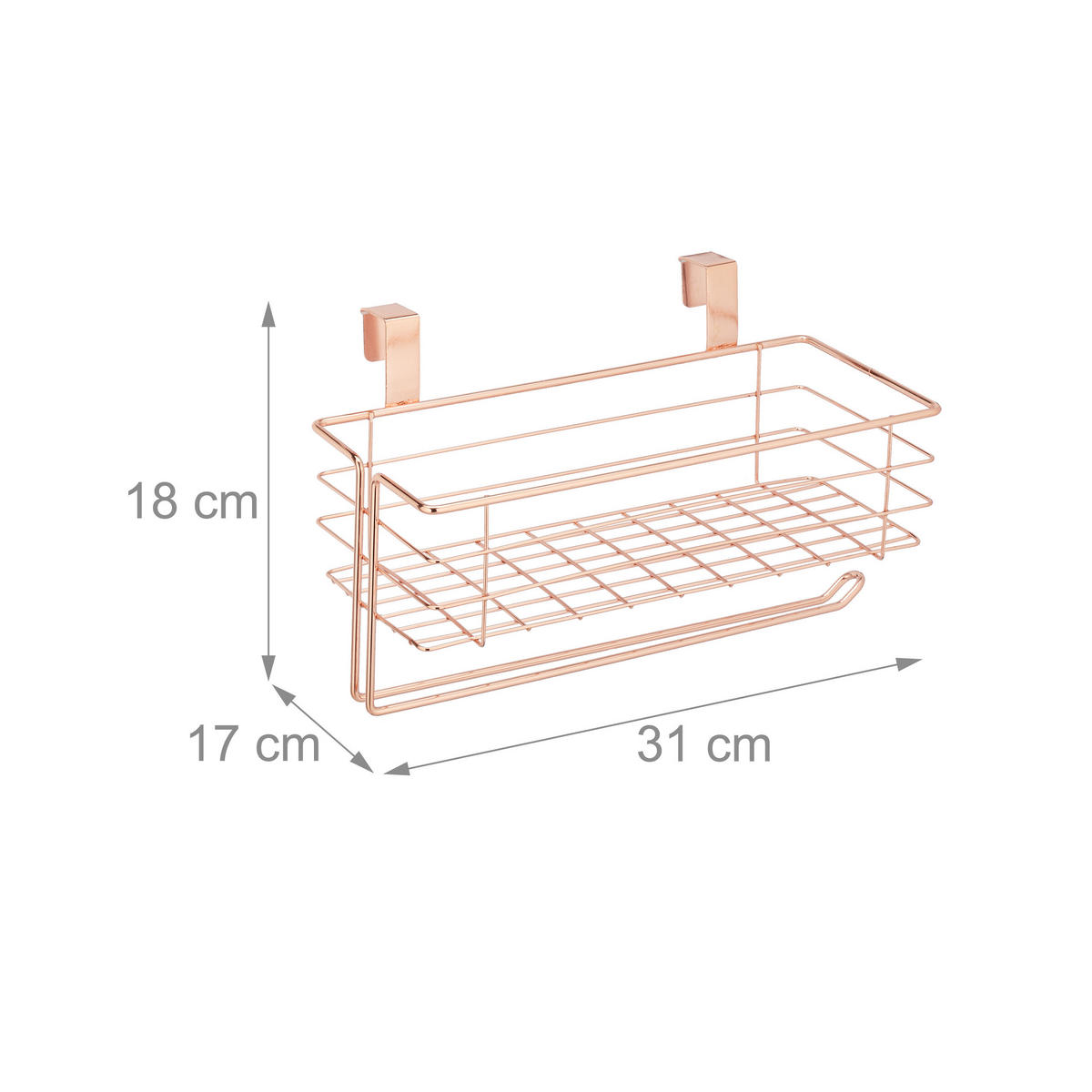 EINHÄNGEKORB - Kupferfarben, Metall (31/18/17cm) - Relaxdays