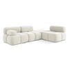 ECKSOFA Rechts Samt Stoff Beige - Beige/Creme, Kunststoff/Textil (285/190cm) - LaMiaSofa