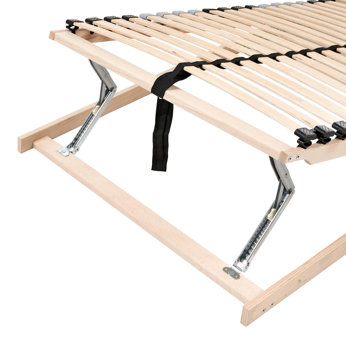 LATTENROST manuell verstellbar 80/200 cm Monthois - Hellbraun/Braun, Holz (80/200cm) - Beliani