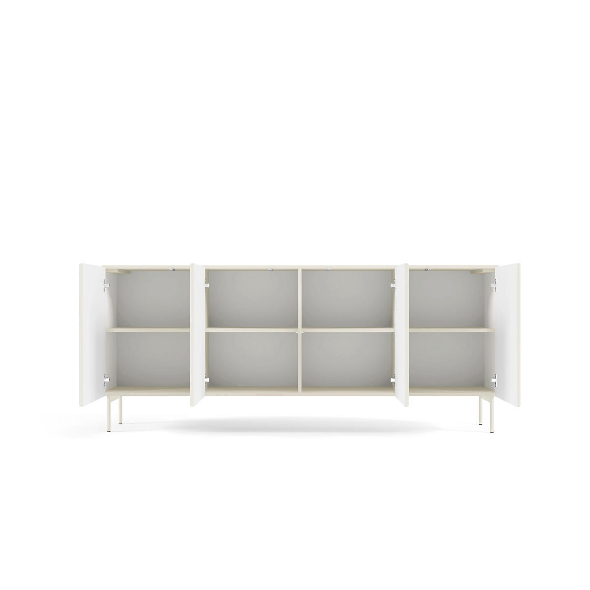 KOMMODE Muzzi - Weiß, Holzwerkstoff (195.2/81.2/39.8cm) - Pillovely
