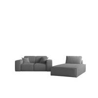 SOFA Sezlong Celes Premium 2er-set - Grau, Holzwerkstoff/Textil (110/95/194cm) - Fun Möbel