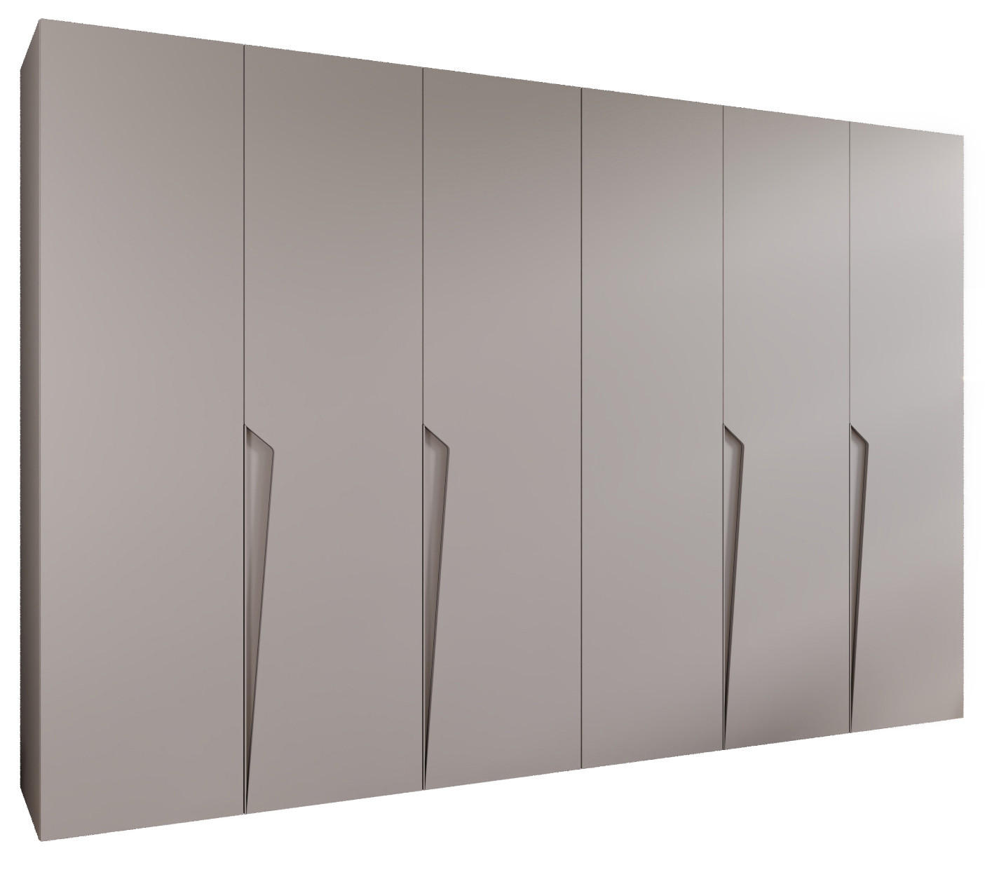 DREHTÜRENSCHRANK 202/300/52 6-türig - Beige, Holz/Metall (300/202/52cm) - Abiks Möbel