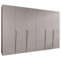 DREHTÜRENSCHRANK 202/300/52 6-türig - Beige, Holz/Metall (300/202/52cm) - Abiks Möbel