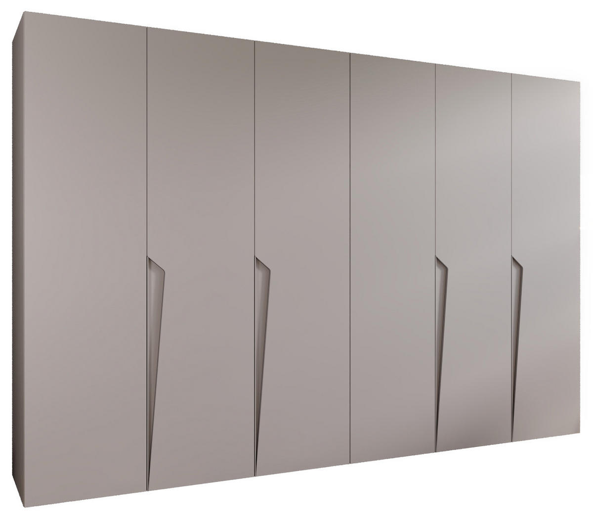 DREHTÜRENSCHRANK 202/300/52 6-türig - Beige, Holz/Metall (300/202/52cm) - Abiks Möbel