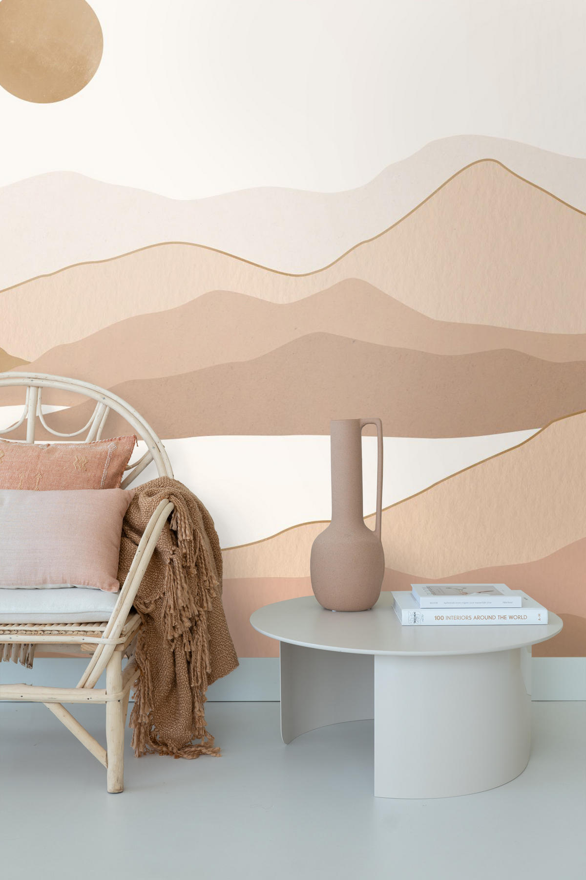 FOTOTAPETE Wüstenlandschaft 250 x 279 cm - Braun, Papier (250/279cm) - ESTAhome