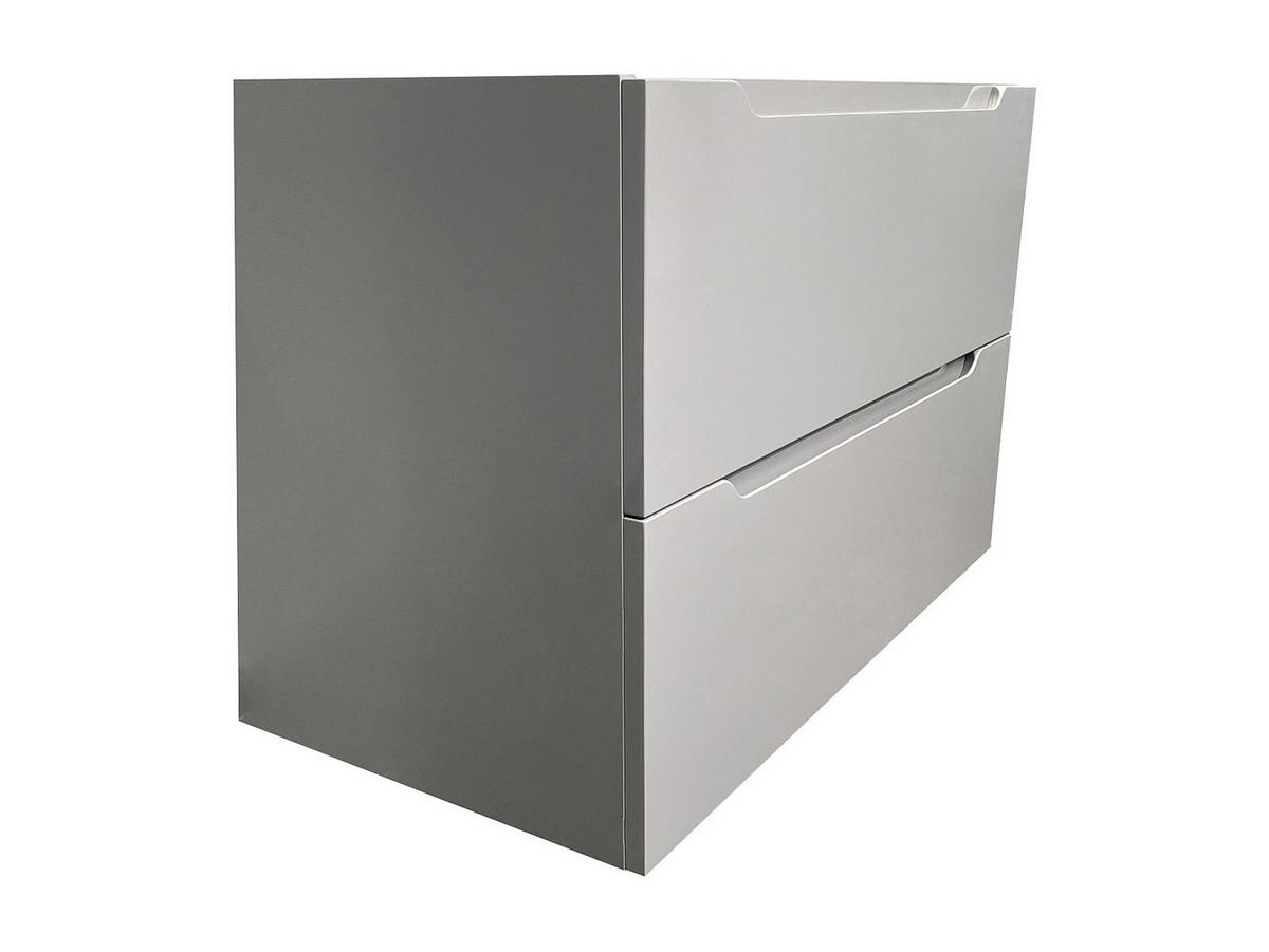 WASCHBECKENUNTERSCHRANK - 80 cm x 46 cm - holz - grau Stefanie - Grau, Holz (80/57/46cm) - Vente-Unique