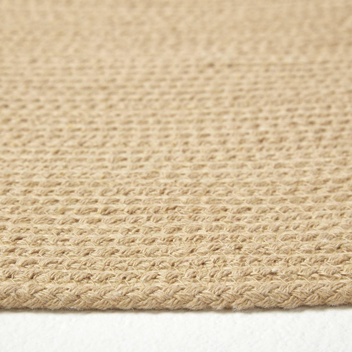 TEPPICH geflochten rund 120 cm - Beige, Textil (120/120cm) - Homescapes