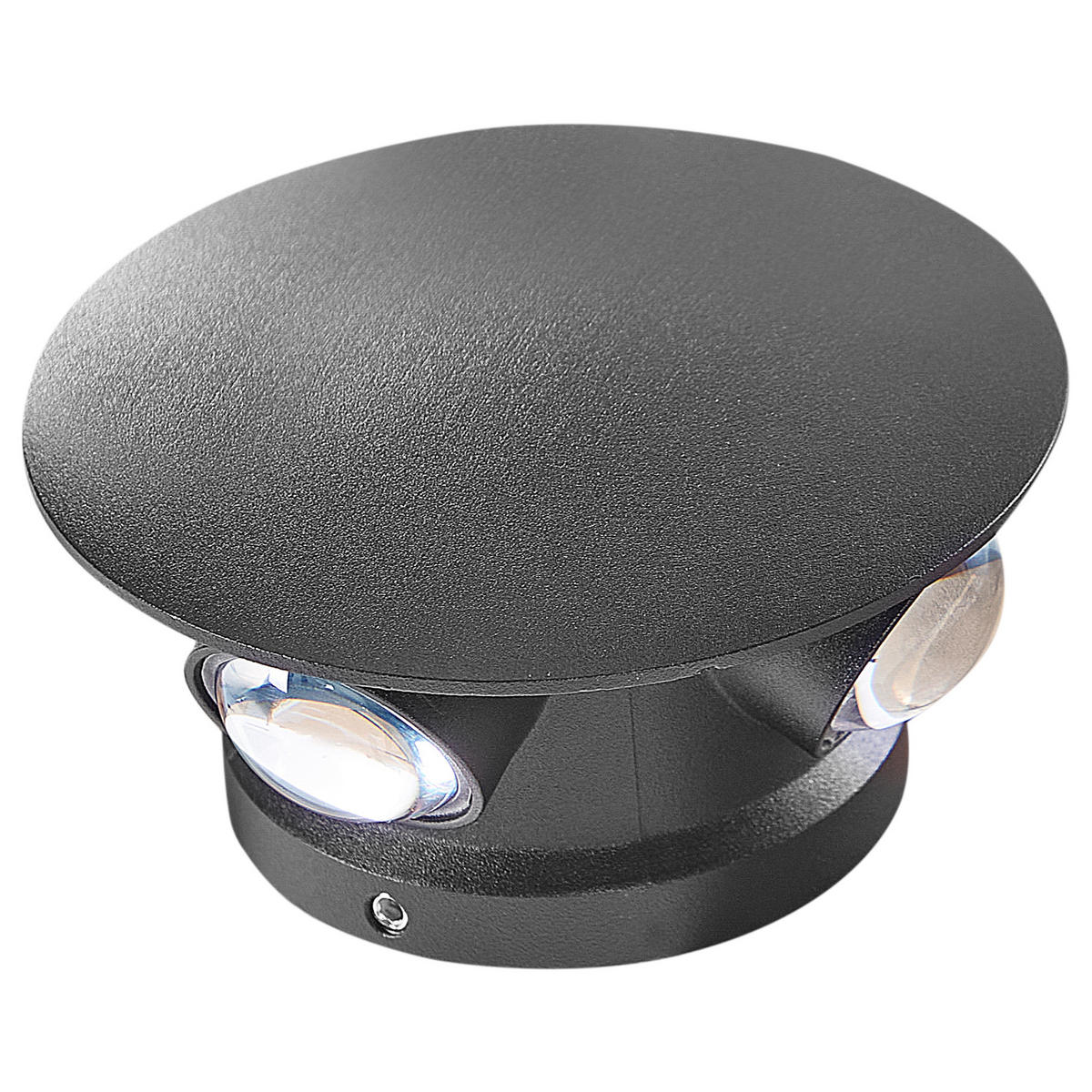 AUSSENWANDLEUCHTE 2er Set Schwarz Maurice - Schwarz, Metall (10/10/5cm) - Beliani
