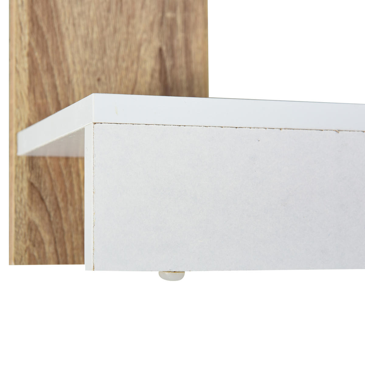 BÜCHERREGAL,SCHMAL 5-stöckig 45x21x170cm,eiche-weiß - Weiß, Holzwerkstoff (45/170/21cm) - Vallsero