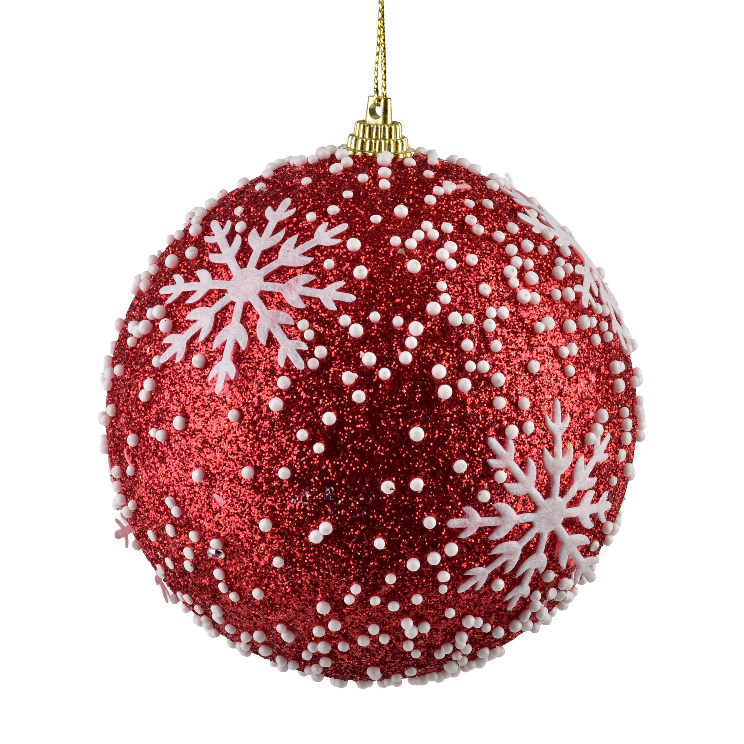 CHRISTBAUMKUGEL SANTA LILA 10 cm aus Styropor - Rot, Kunststoff (10/10/10cm) - Mondex