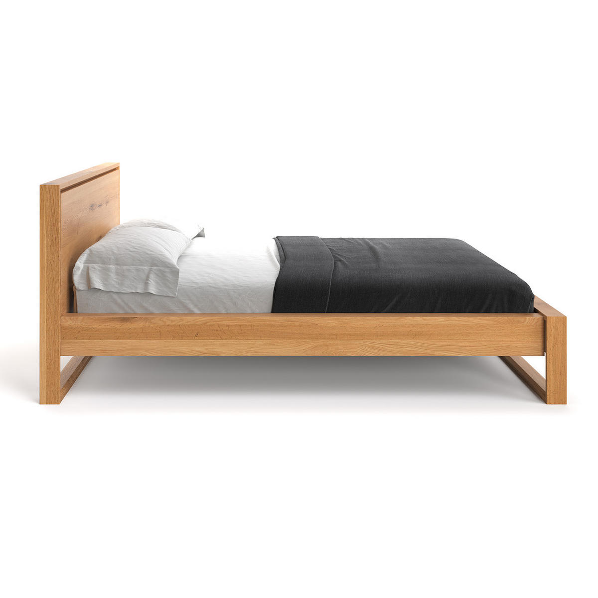 MASSIVHOLZBETT Modena aus Eiche 200x220 cm - Eichefarben/Naturfarben, Holz (200/220cm) - Danzz