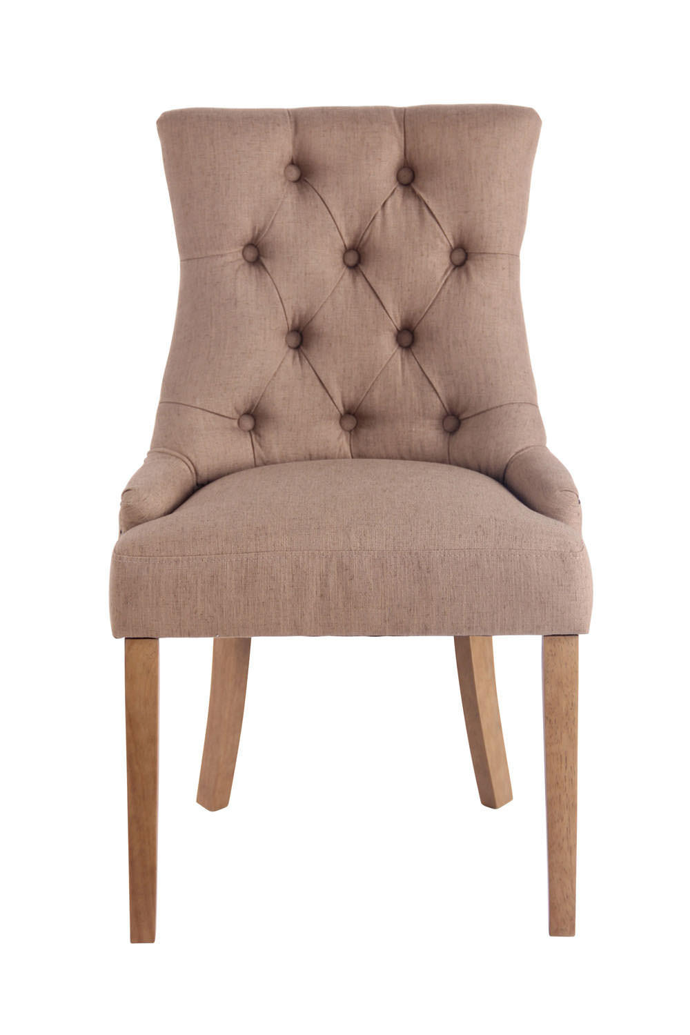 ESSZIMMERSTUHL Aboli Stoff, antik-hell Taupe - Taupe/Hellbraun, Holz/Textil (55/92/58cm) - TPFLiving