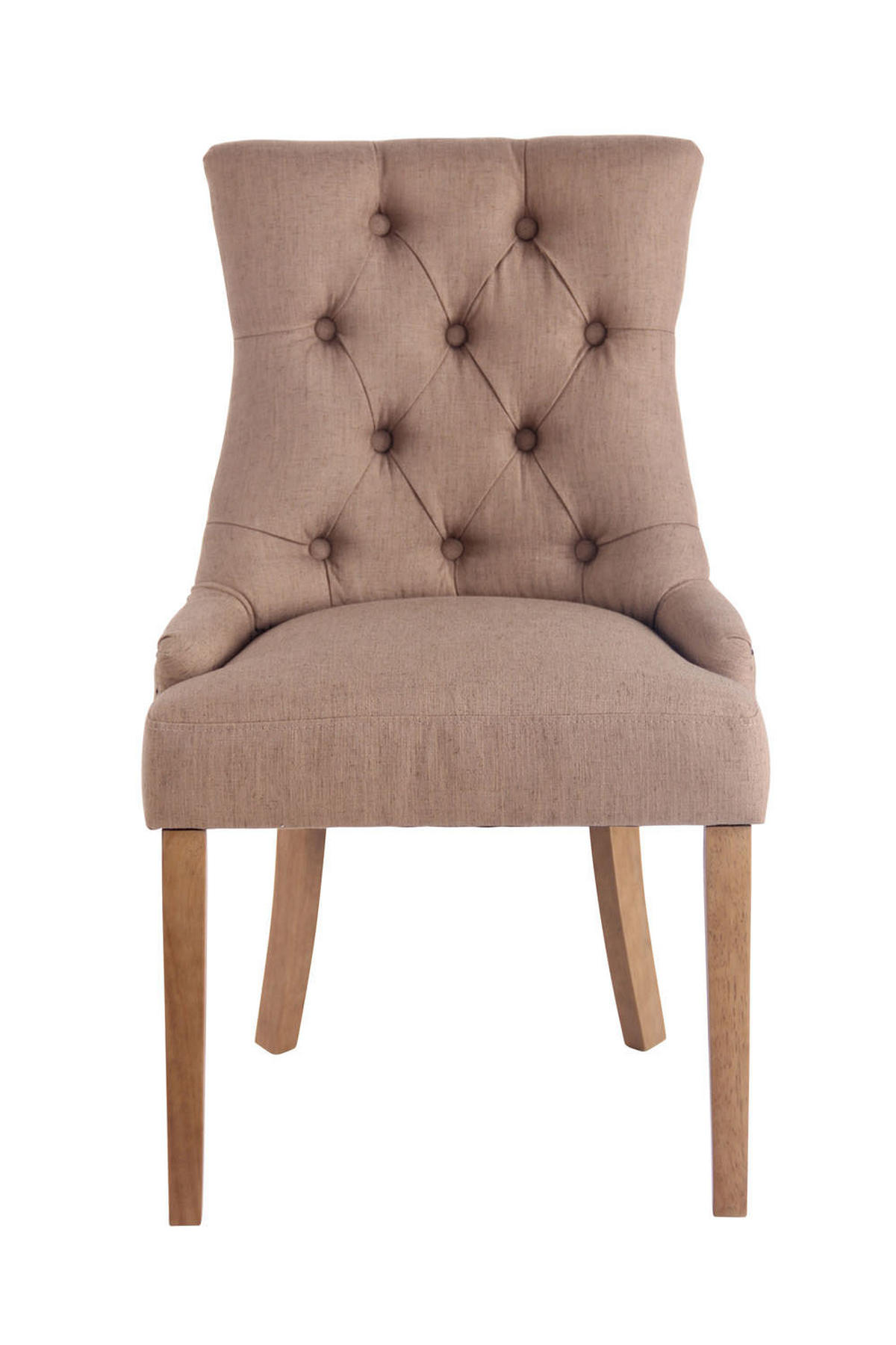 ESSZIMMERSTUHL Aboli Stoff, antik-hell Taupe - Taupe/Hellbraun, Holz/Textil (55/92/58cm) - TPFLiving