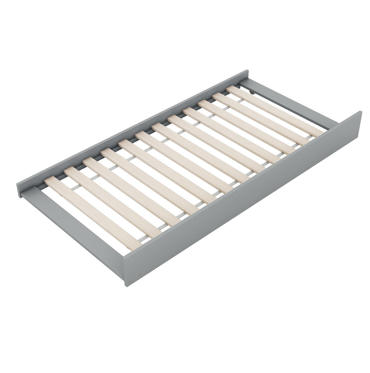 ETAGENBETT 90/200 cm in Grau mit Ausziehbett und Treppe - Grau, Holz (90/200cm) - BEAOK