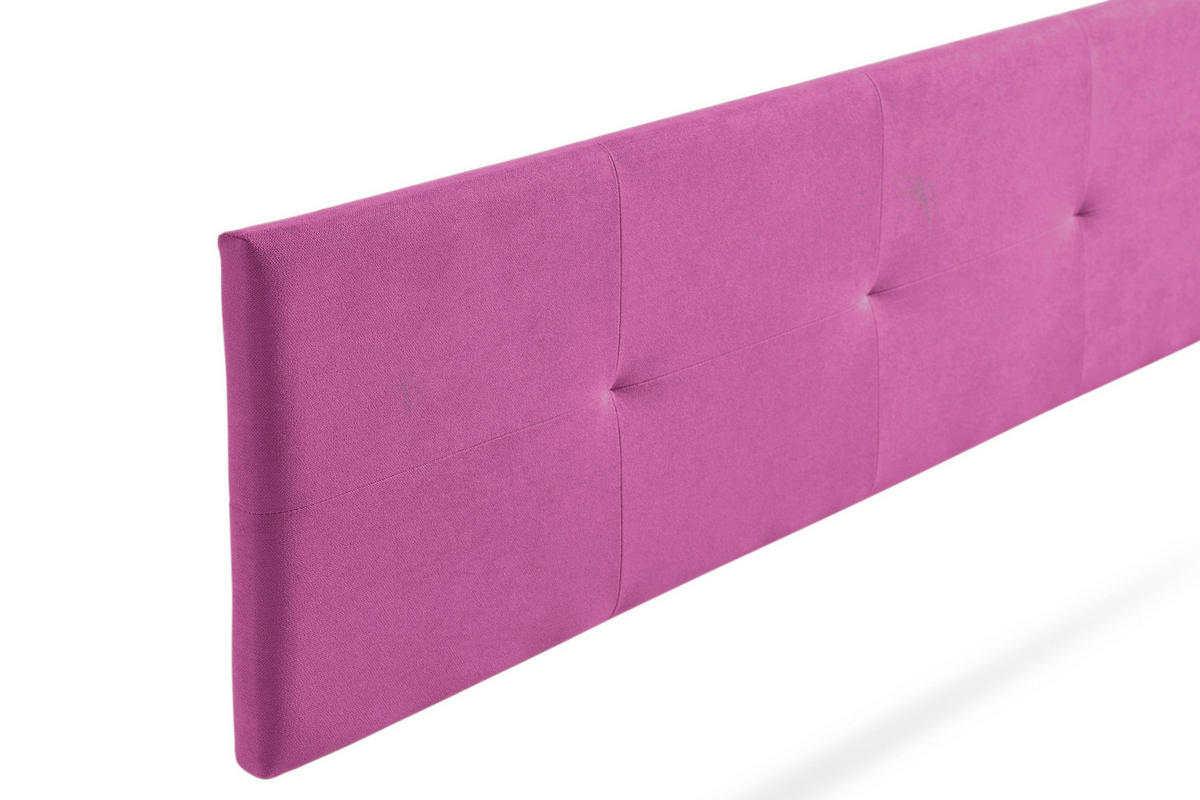 KOPFTEIL gepolstert ALTEA Aqualine 130x50x5 cm - Fuchsie - Moonia - Rosa, Holz (130/5/50cm)
