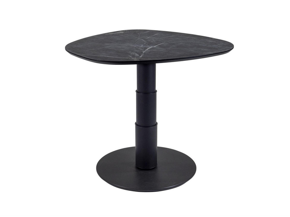 COUCHTISCH Cemile 80x80x39 höhenverstellbar Anthrazit/Marble Grigio - Schwarz, Keramik (80/80/39cm) - 58aufmkessel