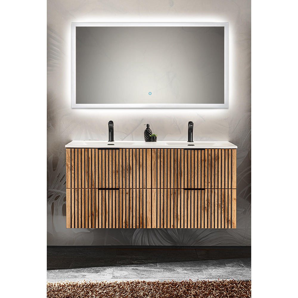 BADMÖBEL-SET 2-TLG. Xanten-56 - Braun, Holzwerkstoff (121/200/46cm) - Lomado