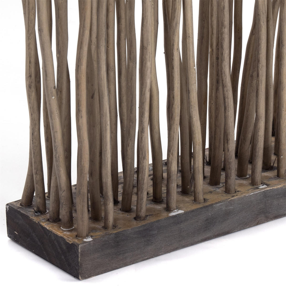 RAUMTEILER WAVE Weidenzweige grau - Grau, Naturmaterialien (40/170/12cm) - DESIGN DELIGHTS