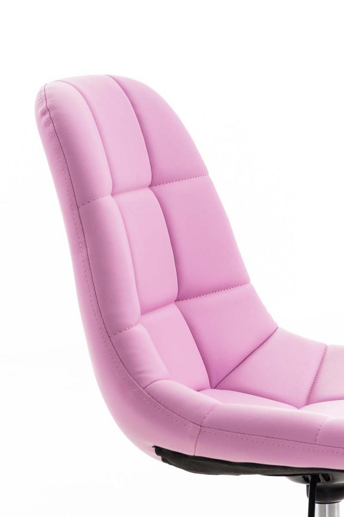 BÜROSTUHL Emily, Kunstleder Pink - Rosa, Textil/Metall (55/91/55cm) - TPFLiving