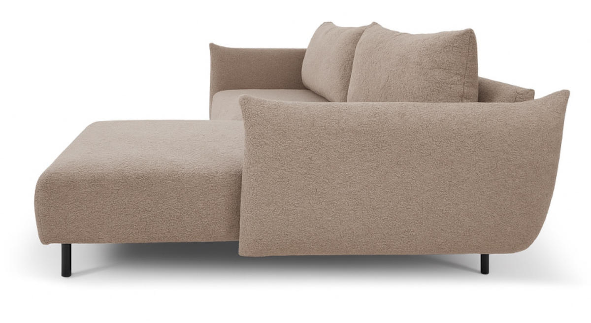 ECKSOFA Hellbraun DELI Mit Schlaffunktion Rechts - Braun, Textil (171/257cm) - Sepro Meble