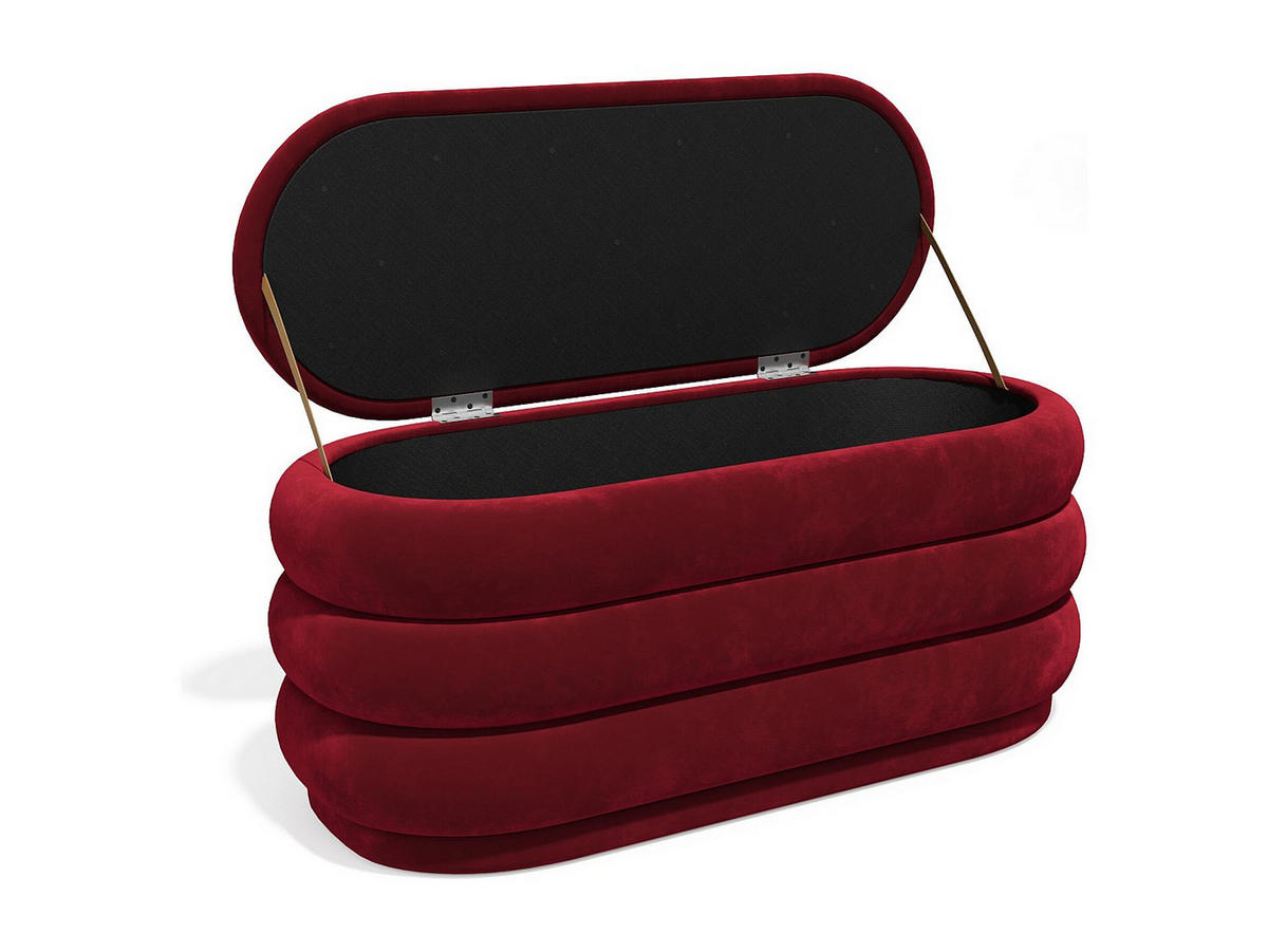 SITZBANK - 112 cmcm x 47 cmcm - Stoff, Samt - Rot - ECAMBI - Rot, Textil (112/49/47cm) - Vente-Unique