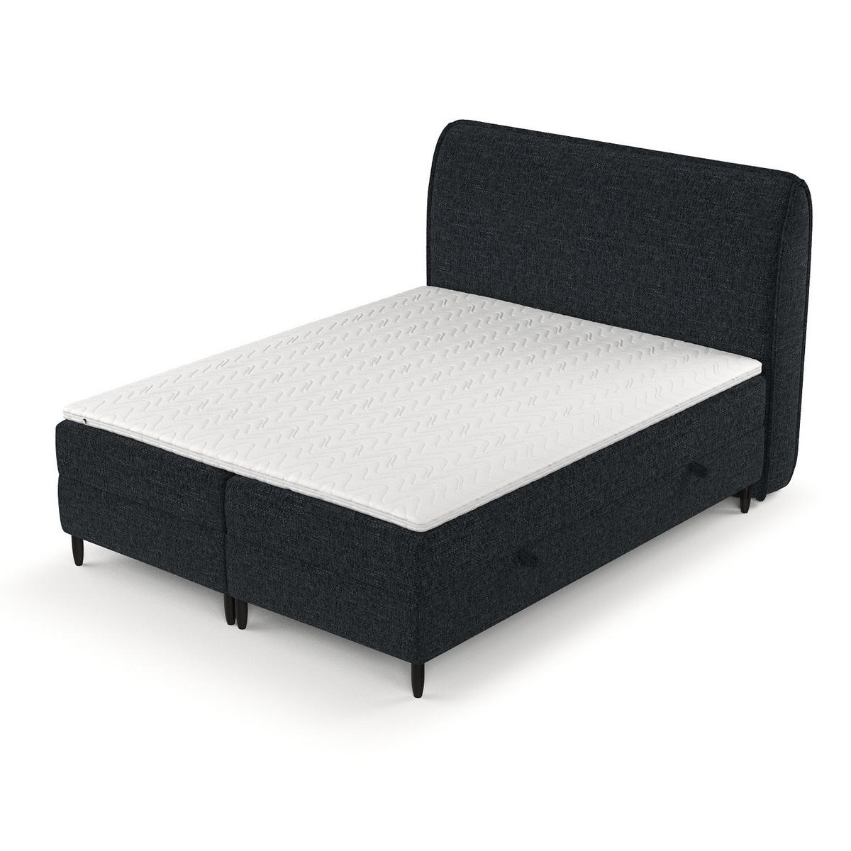 BOXBETT Lunaro 200/200 cm Anthrazit im Modesto Stoff - Anthrazit/Schwarz, Holz/Holzwerkstoff (200/200cm) - AltaBeds