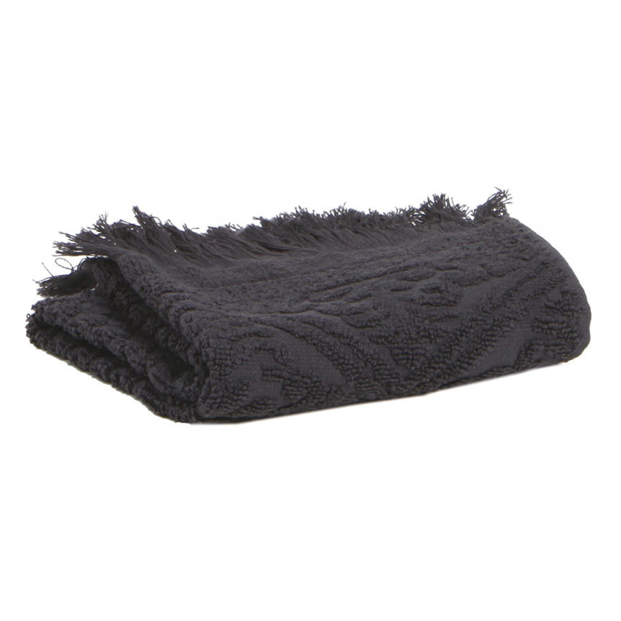 HANDTUCH Zoé carbonfarben 50 x 100 cm - Schwarz, Textil (50/100cm) - Vivaraise