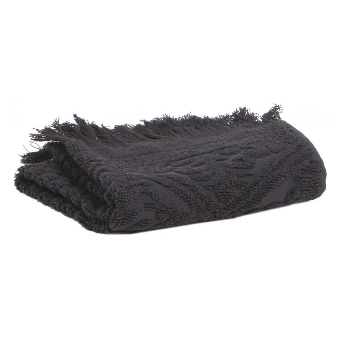 HANDTUCH Zoé carbonfarben 50 x 100 cm - Schwarz, Textil (50/100cm) - Vivaraise