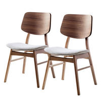 ESSZIMMERSTUHL - Webstoff / Gummibaum massiv - Hellgrau, Holz/Holzwerkstoff (47/81/53cm) - home24